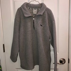 PINK Sherpa quarter zip